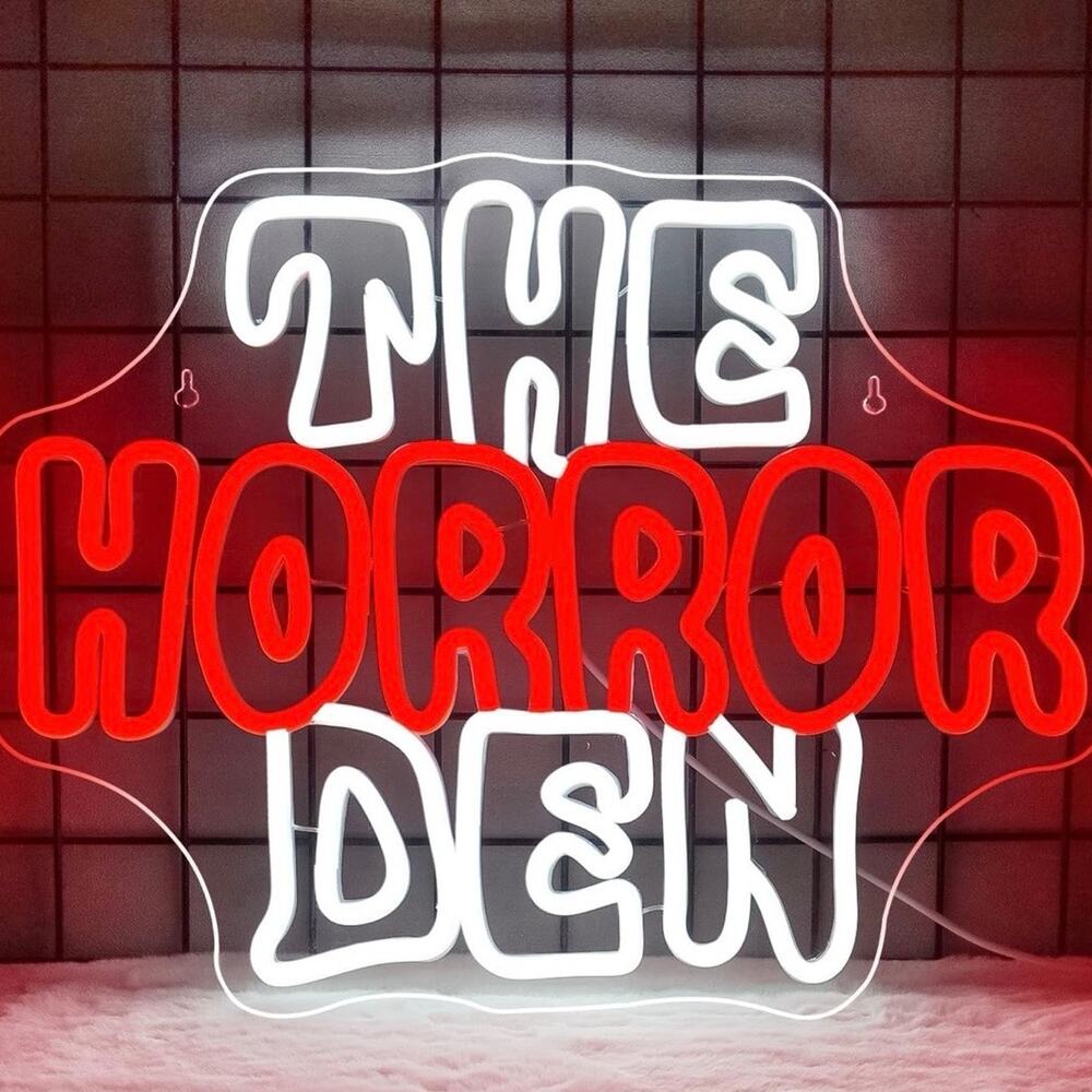 The Horror Den Neon Sign Night Light Room Wall Decoration